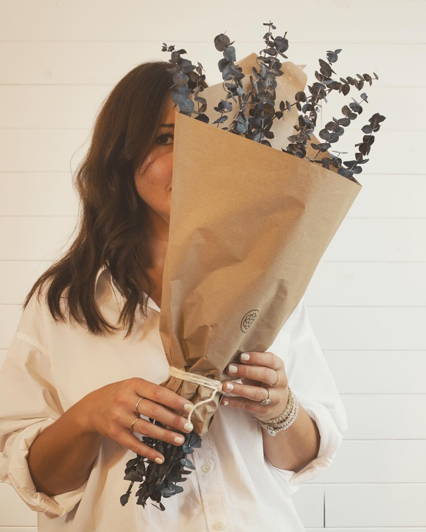 Bouquet eucalyptus bleu givré (format régulier)